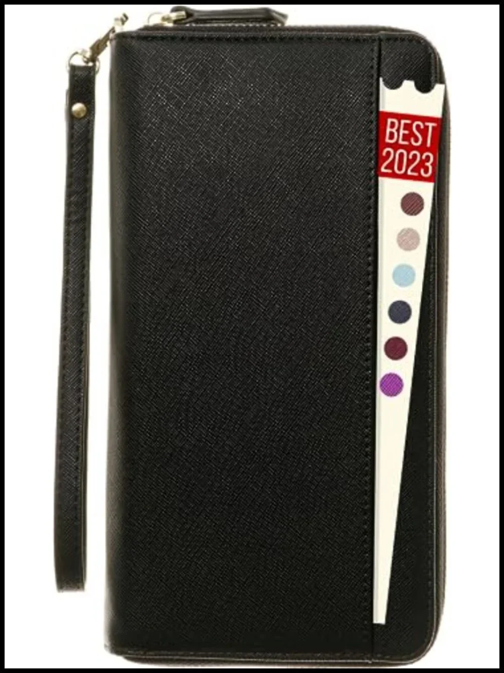 PU Leather RFID Passport Wallet Travel Document Organizer Wristlet